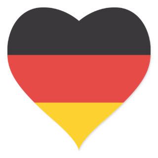 Germany Flag x20 stickers german heart shaped flag