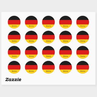 Germany & German flag patriots, holiday / sports Classic Round Sticker