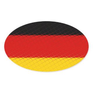 Germany National Flag Oval Sticker