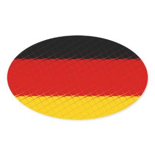 Germany National Flag Oval Sticker