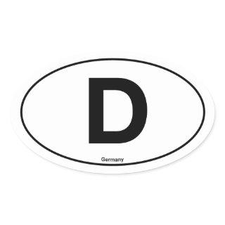 Germany Oval Oval Sticker