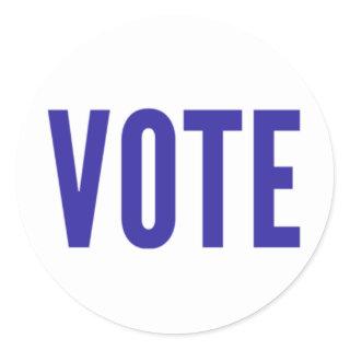 Get Out the Vote: VOTE (Blue) Classic Round Sticker