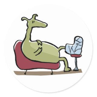 get well classic round sticker