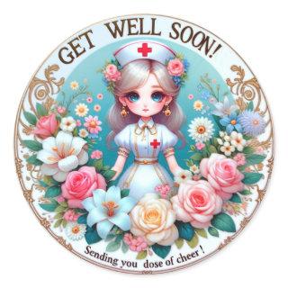 Get Well Soon Classic Round Sticker