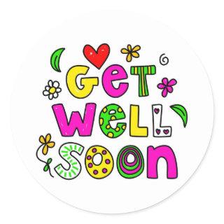 Get Well Soon Classic Round Sticker