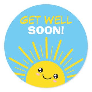 Get Well Soon Sunshine Classic Round Sticker