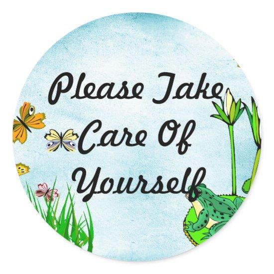 Get Well Water Pond Set Classic Round Sticker