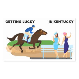 Getting Lucky in Kentucky Rectangular Sticker