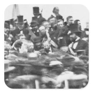Gettysburg Address, Abraham Lincoln Square Sticker