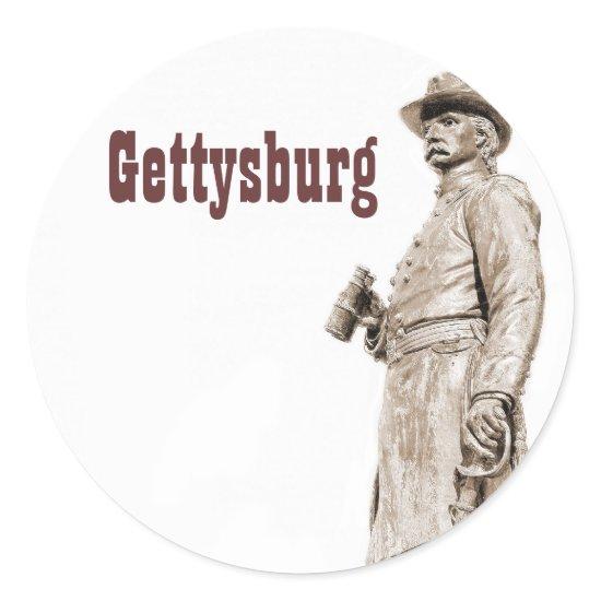 Gettysburg Statue III Sepia Sketch Sticker