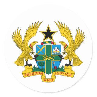 Ghana coat of arms classic round sticker