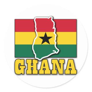 Ghana Flag Land Classic Round Sticker