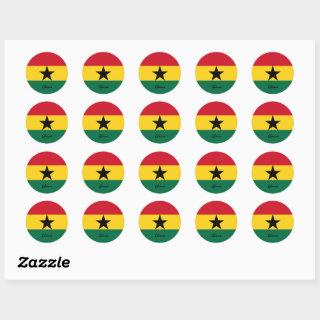 Ghana & Ghanaian flag patriots, holiday /sports Classic Round Sticker