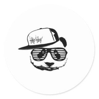 Ghetto panda classic round sticker