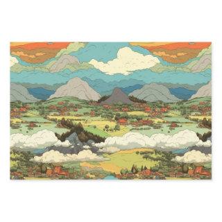 Ghibli World - Clouds and Mountains