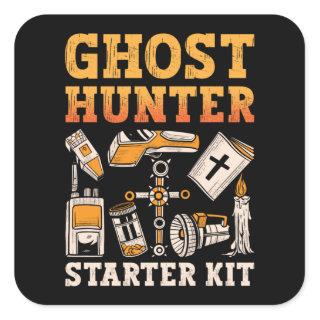 Ghost Hunter Starter Kit Paranormal Ghost Hunting Square Sticker