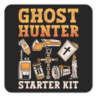 Ghost Hunter Starter Kit Paranormal Ghost Hunting Square Sticker