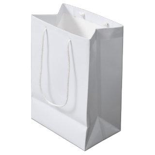 Ghost White Solid Color Medium Gift Bag