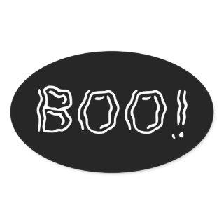 Ghostly Boo! Oval Sticker