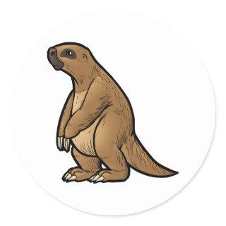 Giant Ground Sloth Classic Round Sticker