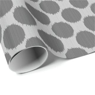 Giant Ikat Dots, light and dark gray / grey
