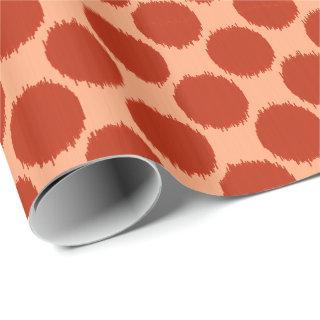 Giant Ikat Dots, mandarin orange and light orange