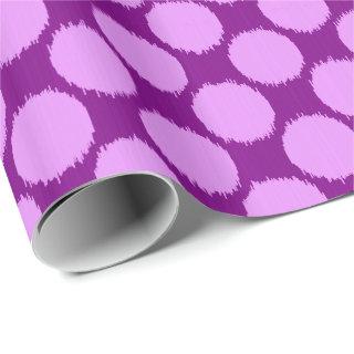 Giant Ikat Dots, orchid and amethyst purple