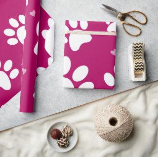 Giant Paw Print Pink Holiday