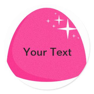Giant Pink Gumdrop Sticker Candy Buffet Label