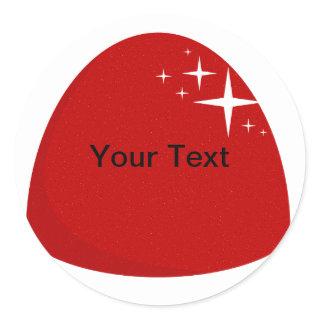 Giant Red Gumdrop Sticker Candy Buffet Label
