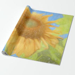 Giant Sunflower Yellow Country Soft Sketch Art