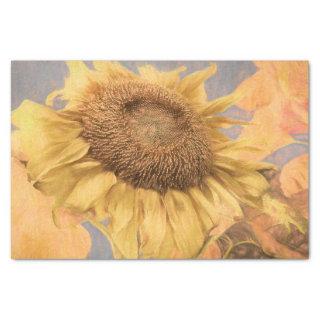 Giant Sunflowers Country Yellow Grey Decoupage Art Tissue Paper