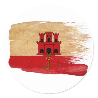 Gibraltar Flag Classic Round Sticker
