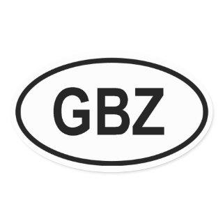 Gibraltar "GBZ" Oval Sticker