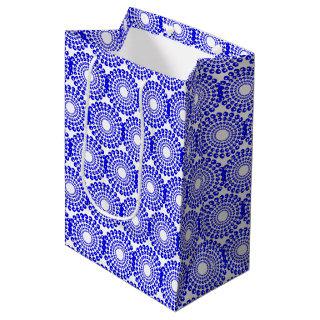 Gift Bag - Blue Beads in Concentric Circles