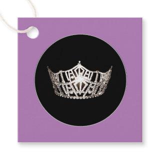 Gift-FavorTag -Miss America Style Crown Favor Tags
