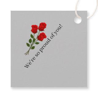Gift-FavorTag -Pageant Tiara Crown & Roses Favor Tags