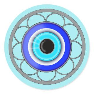 Gift For Loved One - Evil Eye Amulet Symbol - Classic Round Sticker