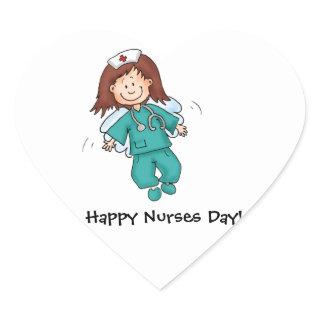 Gift for Nurses - Personalize with your name Heart Sticker