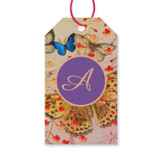 GIFT TAG EASTER BUTTERFLIES CUSTOM INITIAL