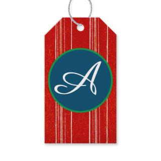 Gift Tag Monogram Red