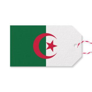 Gift Tag with Flag of Algeria