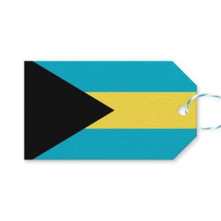 Gift Tag with Flag of Bahamas