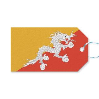 Gift Tag with Flag of Bhutan