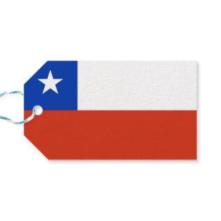 Gift Tag with Flag of Chile