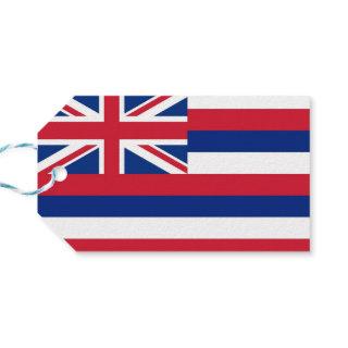 Gift Tag with Flag of Hawaii State, USA