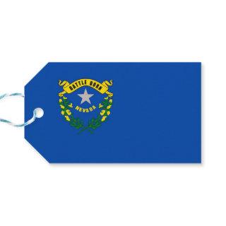 Gift Tag with Flag of Nevada State, USA