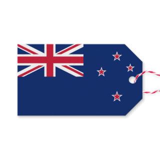 Gift Tag with Flag of New Zealand
