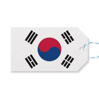 Gift Tag with Flag of South Korea