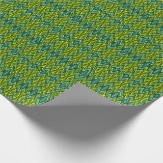 Gift Wrap - Kaleidoscopic Pattern in Greens
